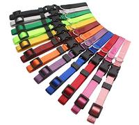 HOLLIHI - Juego de 12 Collares de identificación para Cachorros de Nailon Suave para Cachorros con Cartas de Registro y Cuello de 17,8 cm - 26 cm