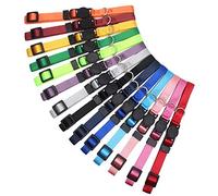 HOLLIHI - Juego de 14 collares de identificación para cachorros de nailon suave para cachorros con cartas de registro y cuello de 21,6 cm a 34 cm