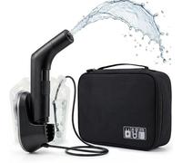 Hollin Pulverizador portátil para bidé de viaje, bidé eléctrico recargable de mano con bolsa de agua de 5 litros y 2 modos de presión, pulverizador de higiene personal con manguera de 1,2 m para