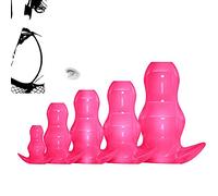 Hollow Anal Expander Plug Anal Tunnel Butt Plug Silicona Vagina Dilatador Ano Plug Masajeador de Próstata Enema Juguete Sexual para Mujeres Hombres Parejas(XS)