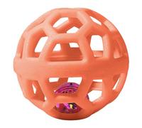 Hollow Ba Lls Be Lls - Juguete interactivo de limpieza de dientes de goma TPR para P Ets Hollow Be Ll Ba Ll perro interactivo entrenamiento de recuperación incluye Be Ll Dog (naranja, A)