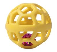 Hollow Ba Lls Be Lls - Juguete interactivo de limpieza de dientes de goma TPR para P Ets Hollow Be Ll Ba Ll perro interactivo entrenamiento de recuperación incluye Be Ll Dog (amarillo, A)