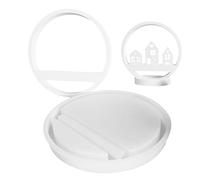 Hollow Circle Resin Mold, Plaster Gypsum Ornament Molds, 9.25x9.25 Inches Reusable Silicone, Circle Silicones Mould for Resins Casting, Home Decoration, Crafting Round Pendants and Drop Glue Art Use