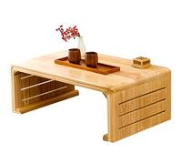 Hollow Design Japanese Tatami Table Retro Meditation Low Table Bay Window Kung Fu Coffee Table Living Room Zen Tea Table (Size : 70x45x30cm)