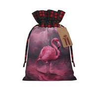 Hollow Flamingo - 1 bolsa de material duradero de 4.7 x 6.9 pulgadas con cordón para regalo elegante de Halloween