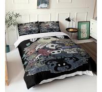 Hollow Knight para Dormitorio Funda De Edredón Funda Nórdica Impresión 3D DigitalGame Y Funda De Almohada con Cremallera Juego De Ropa De Cama Microfibra 3 Piezas King(220x240cm)