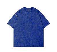 Hollow Knight Silksong Fun Inkjet Printed Retro Wash - Camiseta unisex de algodón de manga corta para fanáticos de los juegos góticos estéticos, regalo, azul, XXL