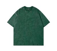 Hollow Knight Silksong Inkjet Printed Retro Wash - Camiseta unisex de algodón de manga corta casual para fanáticos de los juegos góticos estéticos, verde, M