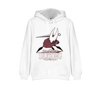 Hollow Knight Silksong New Game Merch - Sudadera con capucha sin bolsa, para hombre y mujer, informal, manga larga, ropa de calle, blanco, 4XL