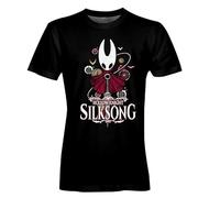 Hollow Knight Silksong Pic Merch New Game - Camiseta para mujer y hombre, a la moda, casual, verano, elegante, para gimnasio, deporte, Negro, S