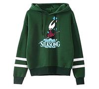Hollow Knight Silksong Sudadera con capucha para mujer y hombre, manga larga, ropa de calle clásica 2025., verde, M