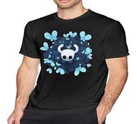 Hollow Knioght Men's Round Neck Fashion T-Shirt Summer Casual Loose Cotton Short Sleeve T-Shirt Black 3XL