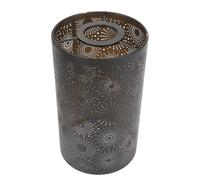 Hollow Lampshade Modern Stylish Iron Carving Craft Metal Straight Round Pattern Hollow Carved Lamp Shade for E27 E26 Table Lamp