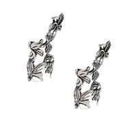 Hollow on Leaves Wrap Hook Cuff Leaf Ear Clip Fake Earrings Alloy en