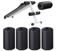 Hollowfly 4 almohadillas de espuma para pies, rodillos de espuma de viaje, almohadilla de rodillo de repuesto para banco de pesas, mesa de inversión y equipos de ejercicio de gimnasio (7.87 x 3.5 x