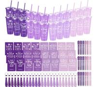 Hollowfly Juego de 24/96 piezas de regalos de la iglesia cristiana a granel, vasos de plástico con versículos bíblicos, llaveros, cuadernos para mujeres, regalos de agradecimiento religiosos
