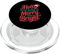Holly and Jolly Feliz y Brillante Pareja Familiar navideña PopSockets PopGrip para MagSafe