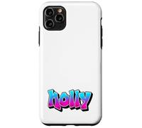 Holly Graffiti Nombre Personalizado Azul Rosa Mujeres Niñas Carcasa para iPhone 11 Pro MAX