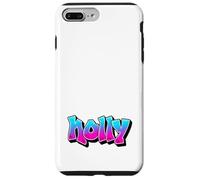 Holly Graffiti Nombre Personalizado Azul Rosa Mujeres Niñas Carcasa para iPhone 7 Plus/8 Plus