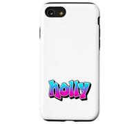 Holly Graffiti Nombre Personalizado Azul Rosa Mujeres Niñas Carcasa para iPhone SE (2020) / 7/8