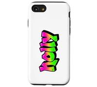 Holly Graffiti Nombre Personalizado Verde Rosa Mujeres Niñas Carcasa para iPhone SE (2020) / 7/8
