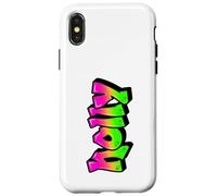 Holly Graffiti Nombre Personalizado Verde Rosa Mujeres Niñas Carcasa para iPhone X/XS