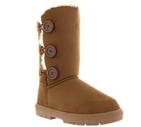 Holly Mujer 3 Botón Clásico Lluvia Nieve Forrada De Piel Zapato Invierno Bota - LTA39 - AEA0283