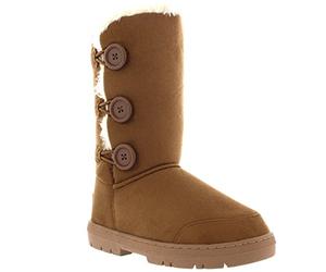 Holly Mujer 3 Botón Clásico Lluvia Nieve Forrada De Piel Zapato Invierno Bota - LTA39 - AEA0283