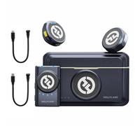 Hollyland Lark M2 Micrófono Inalambrico Solapa (2TX+1RX) para Cámara, iPhone, Android, PC, 300m, 48kHz/24 bit, Hi-Fi Audio, ENC Antirruido, 40H, Microfono Inalámbrico para Podcast, Livestream, Vlog