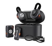 Hollyland Lark M2S Micrófono Inalámbrico para Cámara, iPhone, Android, Alcance 300 m, Clip de Titanio, ENC, Duración 30H, Micrófono Lavalier para Livestreaming Vlog (2TX+2RX+1 Cable Lightning)