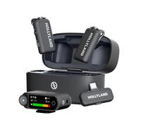 Hollyland Lark MAX 2 Combo, micrófono de Solapa inalámbrico, cancelación de Ruido Inteligente,grabación Interna Flotante de 32 bits, para iPhone, Android y cámara (2 TX + 2 RX + Estuche de Carga)