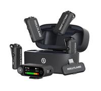 Hollyland LARK MAX 2 Ultimate Combo, micrófono inalámbrico,cancelación de ruido inteligente, monitoreo de audio inalámbrico, grabación interna flotante de 32 bits, micrófono para cámara,iPhone y USB-C