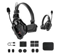 Hollyland Solidcom C1 [Oficial] Sistema de Intercom Inalámbrico Full Dúplex Alcance 350 m Auriculares Inalámbricos para 2 Usuarios Comunicación en Equipo 168 g Single-sided Headset 1 Master & 1 Remote