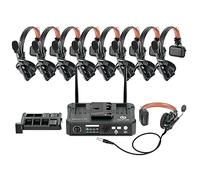 Hollyland Solidcom C1 Pro Sistema de Intercomunicación ENC Cancelación de Ruido Full-Duplex 2 Usuarios 350m PTT Mute, Producción Vídeo Dron Iglesia(HUB+9S)