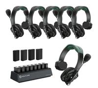 Hollyland Solidcom SE Pro (1.9GHz) Auriculares de comunicación inalámbrica con cancelación de Ruido ENC, 6 usuarios,Alcance de 1312 pies, Admite Tipo C para conectar Auriculares con Cable