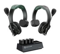 Hollyland Solidcom SE Pro (1.9GHz) Auriculares de comunicación inalámbrica con cancelación de Ruido ENC, 2 usuarios,Alcance de 1312 pies, Admite Tipo C para conectar Auriculares con Cable