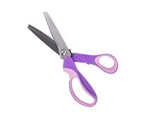 hollylife Tijera Dentada Costura 5 mm de Acero Inoxidable, Corte en Zig Zag, Tijeras Profesionales de Corte Confección Costura 9.2" Púrpura