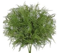 Hollyone 2 racimos de helechos de espárragos artificiales de 50 cm, plantas de helecho falsas con hojas artificiales, racimo de vegetación interior para jardín, oficina, mesa, hogar, centros de mesa