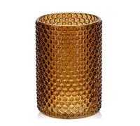 Hollyone Jarrón de cristal marrón de 14 cm para flores, moderno jarrón de cristal para decoración del hogar, jarrón decorativo para bodas, chimenea, fiesta, mesa, centro de mesa, estante, sala de