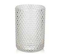 Hollyone Jarrón de cristal transparente de 14 cm para flores, moderno jarrón de cristal para decoración del hogar, jarrón decorativo para bodas, chimenea, fiesta, mesa, centro de mesa, estante, sala