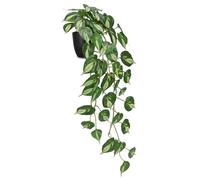 Hollyone Plantas artificiales colgantes 85 cm Golden Pothos Planta de interior, planta de hiedra falsa, planta colgante artificial en maceta para casa, habitación, estantería, oficina, decoración de