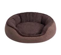 Hollypet Cama para Gatos y Perros Pequeños, Nido Redondo para Gatos y Cachorros, Cama Suave para Dormir Cojín Transpirable para Mascotas, Café(55 * 50 * 15cm)