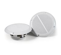 Hollywood Altavoces Exteriores empotrables | WL-15 | Ø148mm, 80W, Color Blanco, par de Altavoces para Interiores y Exteriores, Sonido Potente