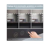 Hollywood LED Bulb, Lighted Vanity Mirror, Dimmable, 3 Color Lighting Modes (Light Only, No Mirror) 2023