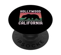 Hollywood Retro Los Ángeles California Vintage Sunset West PopSockets PopGrip Adhesivo