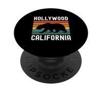 Hollywood Retro Los Ángeles California Vintage Sunset West PopSockets PopGrip Adhesivo