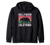 Hollywood Retro Los Ángeles California Vintage Sunset West Sudadera con Capucha