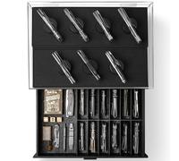 Holme & Hadfield - Expositor de cuchillos de alta calidad para hasta 30 cuchillos - Organizador de cuchillos de bolsillo de madera grande hecho a mano para colecciones - Regalo de cumpleaños