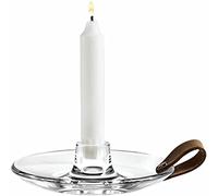 Holmegaard Candelabro de 16 cm de diámetro, diseño con Fuente de luz móvil, Transparente