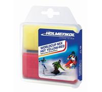 Holmenkol Basewax Mix Hot Alpha-Beta Amarillo Red 2x 35g Base Cera para Esquís